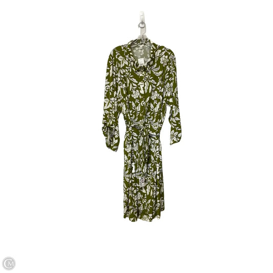 Dress Casual Midi By Cato In Green, Size: 26