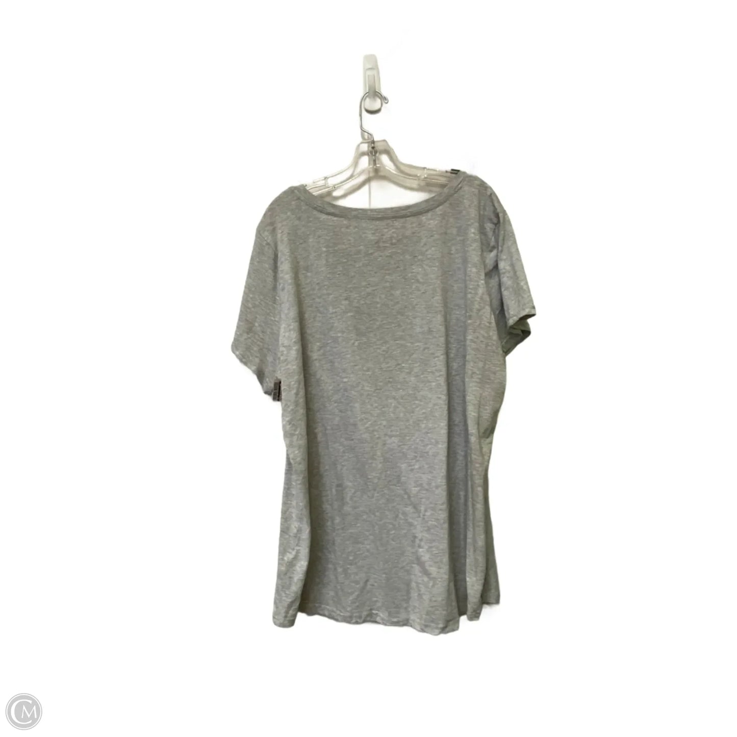 Top Short Sleeve Basic By Cmf In Grey, Size: 3x
