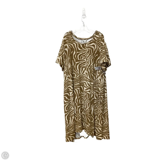 Dress Casual Maxi By Cato In Brown, Size: 26