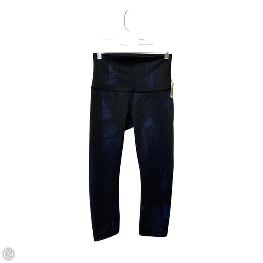Athletic Capris By Lululemon In Black & Blue, Size: 6
