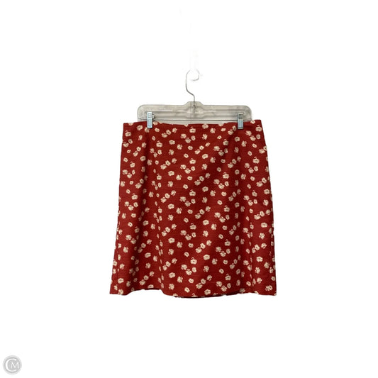 Skirt Midi By Ann Taylor In Red, Size: 12