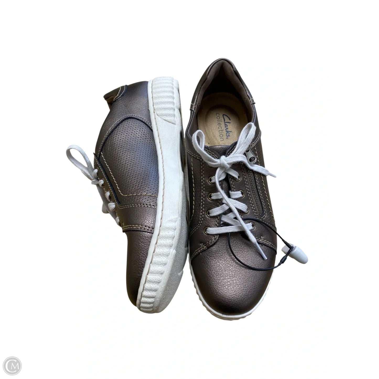 Shoes Sneakers By Clarks In Brown, Size: 9.5