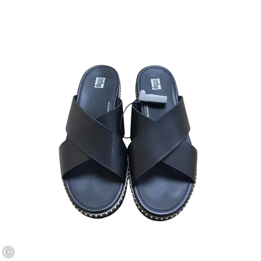 Sandals Flip Flops By Fitflop In Black, Size: 8