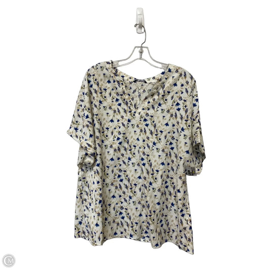 Top Short Sleeve By Bloomchic In Floral Print, Size: 14
