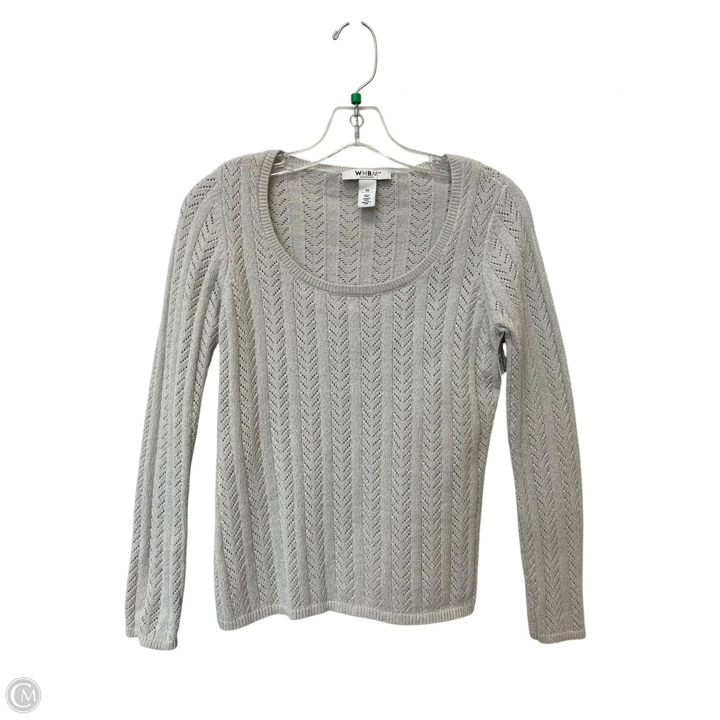 Top Long Sleeve Basic By White House Black Market In Grey, Size: Xs