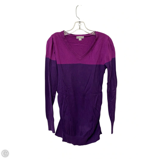 Top Long Sleeve Basic By Liz Lange Maternity In Purple, Size: M