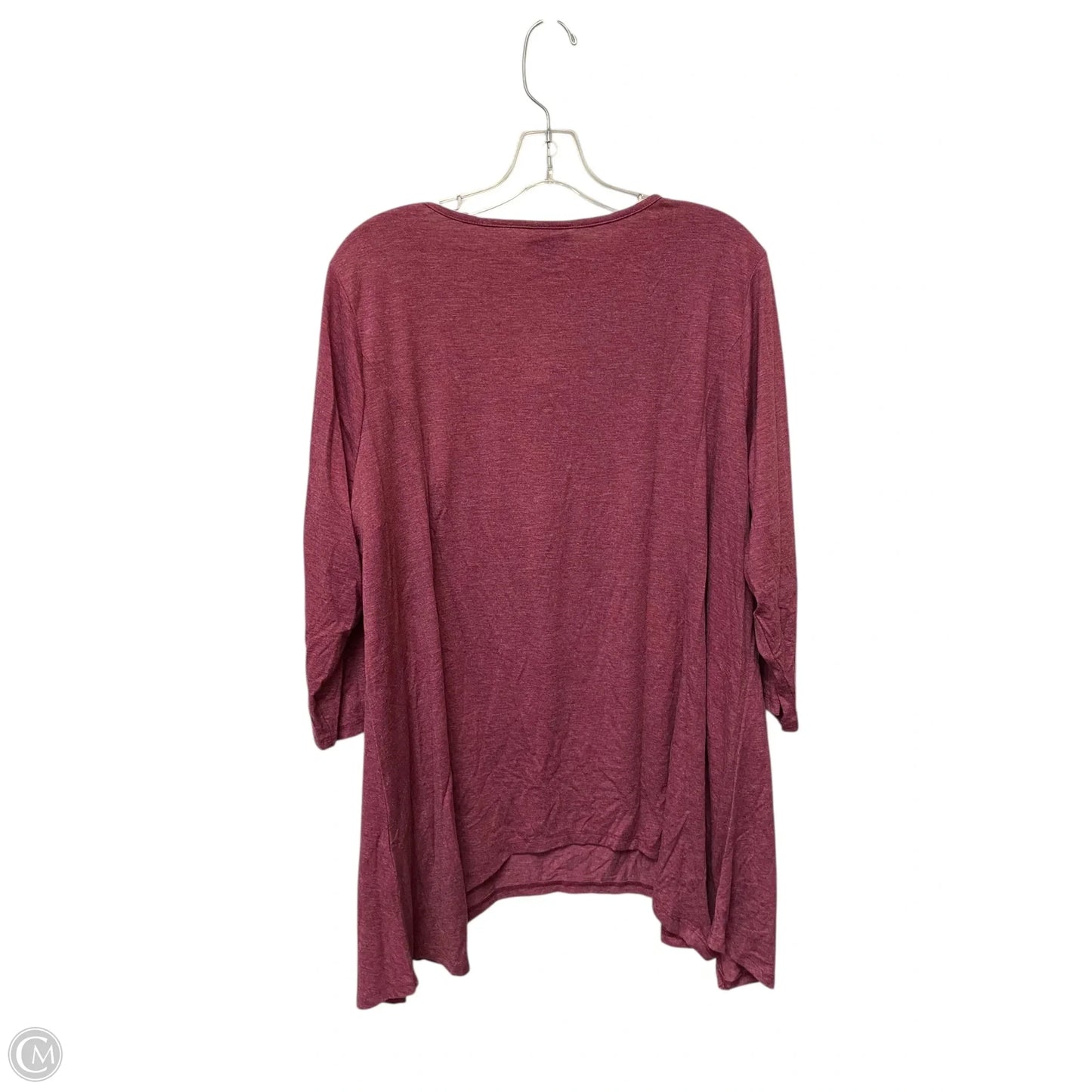 Top Long Sleeve By Avenue In Red, Size: 18