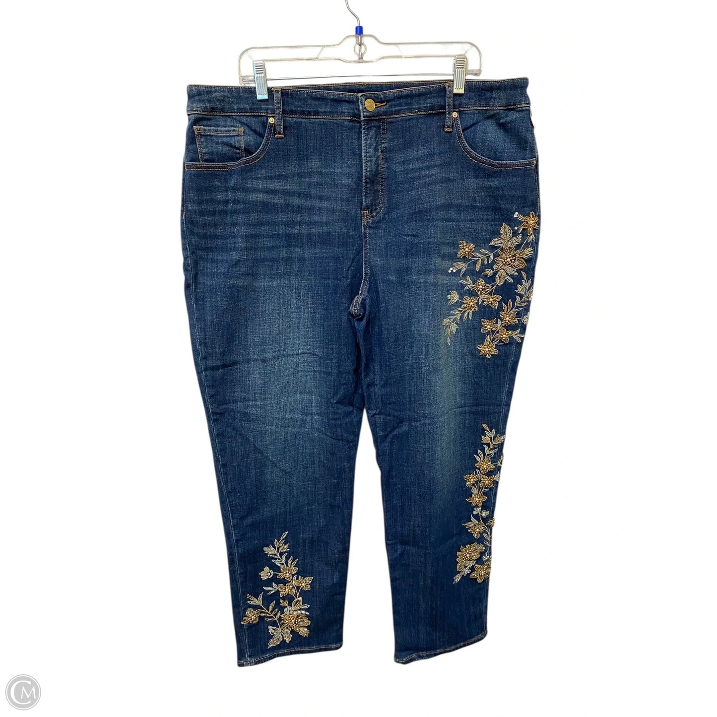 Jeans Skinny By Chicos In Blue Denim, Size: L