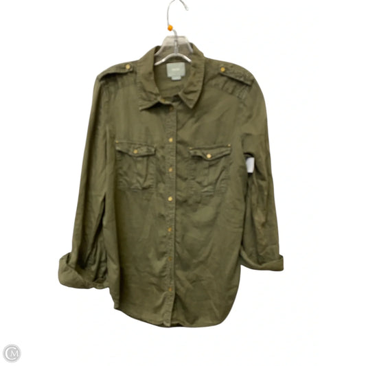 Top Long Sleeve By Maeve In Green, Size: 10
