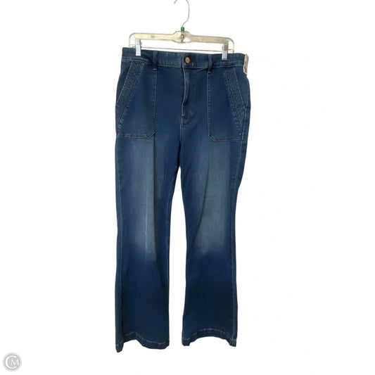 Jeans Wide Leg By White House Black Market In Blue Denim, Size: 12