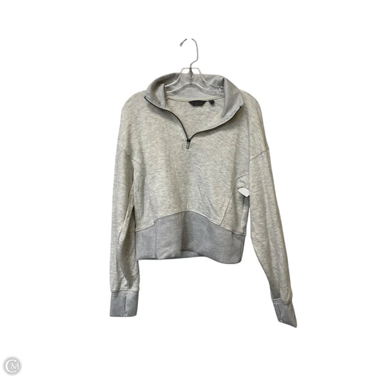 Athletic Top Long Sleeve Collar By Danskin In Grey, Size: M
