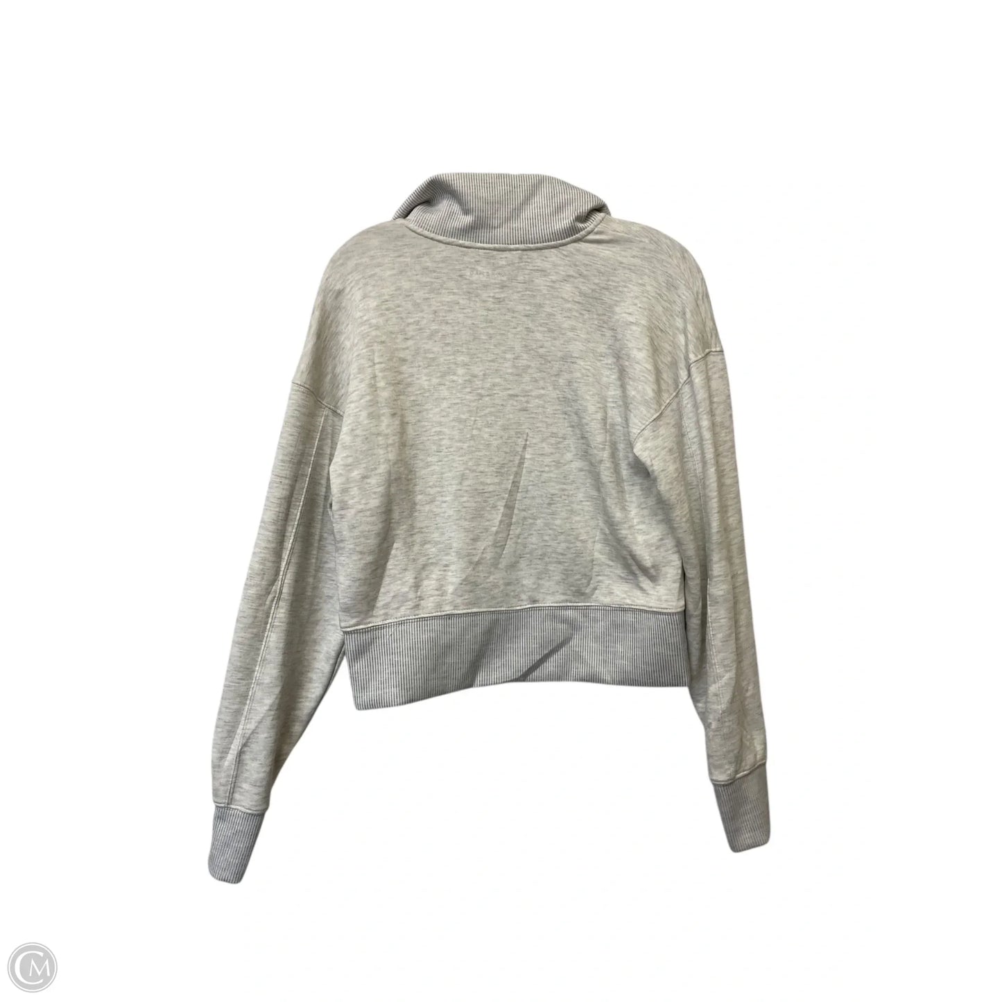 Athletic Top Long Sleeve Collar By Danskin In Grey, Size: M