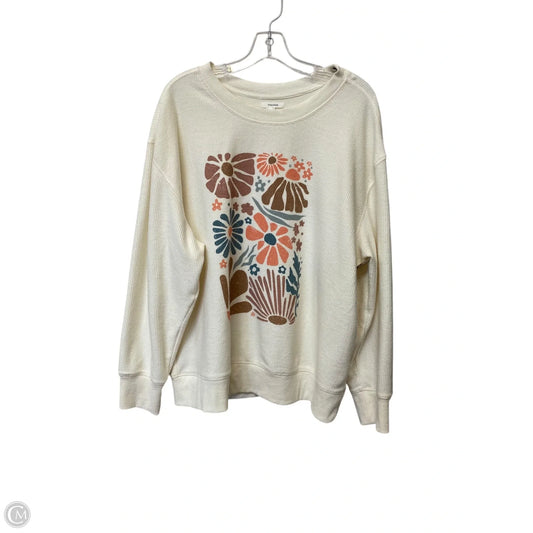Sweatshirt Crewneck By Maurices In Cream, Size: Xxl