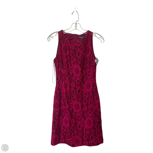 Dress Casual Midi By Lauren By Ralph Lauren In Pink, Size: 2