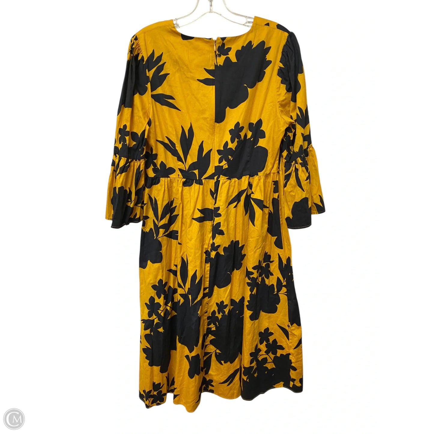 Dress Casual Maxi By Who What Wear In Black & Yellow, Size: L