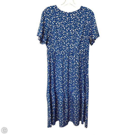 Dress Casual Maxi By Shein In Blue & White, Size: L