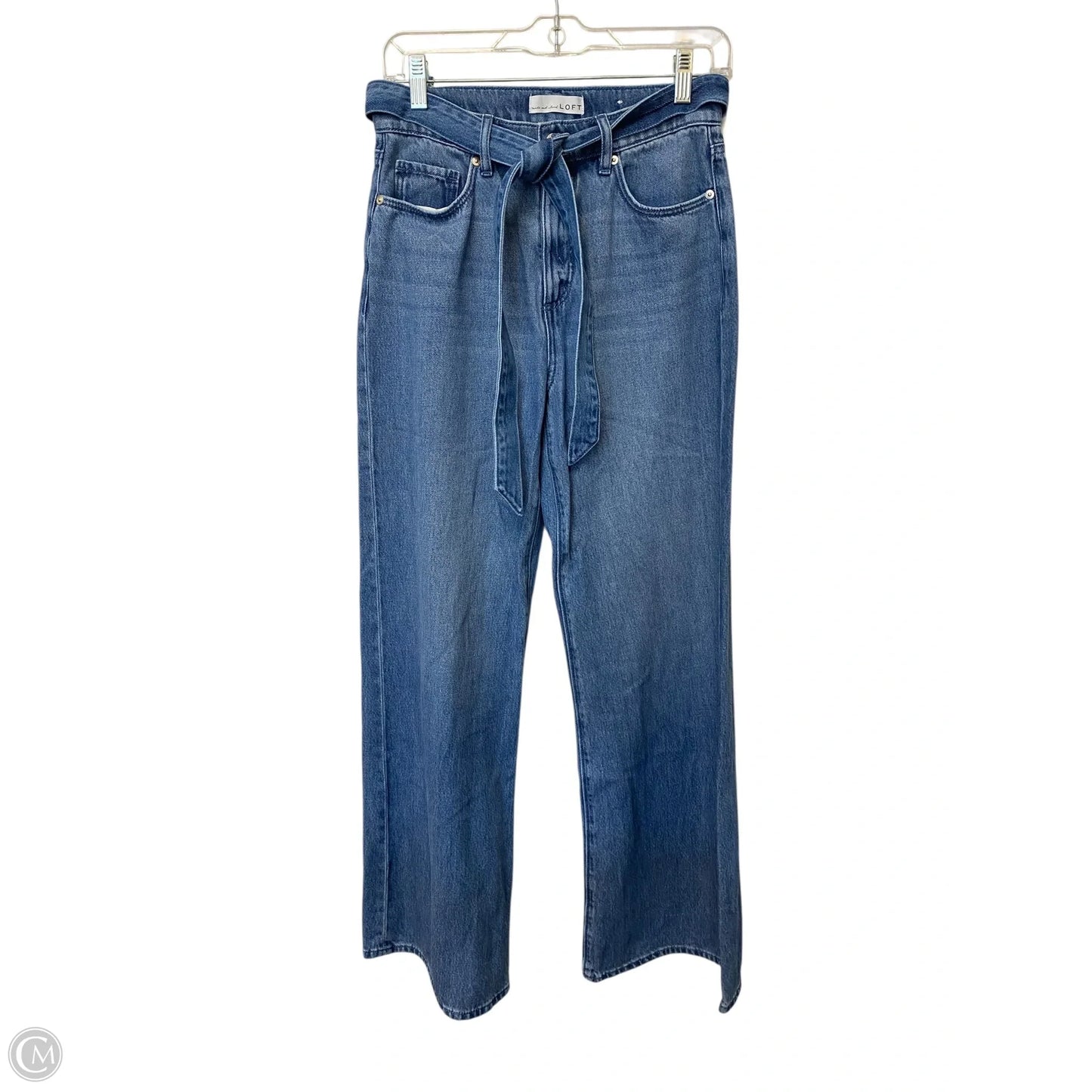 Jeans Boot Cut By Loft In Blue Denim, Size: 4