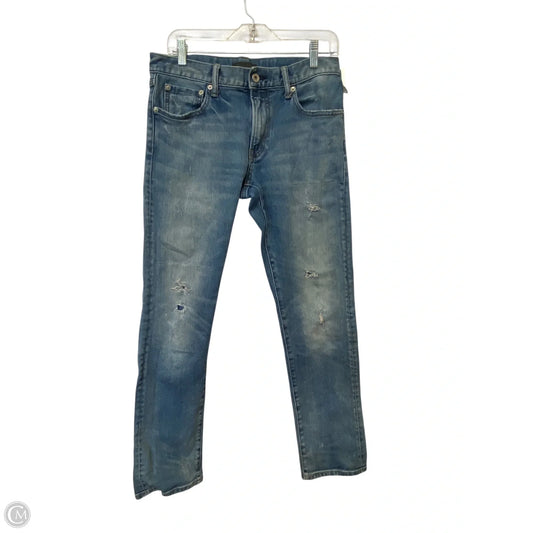 Jeans Straight By Uniqlo In Blue Denim, Size: 6