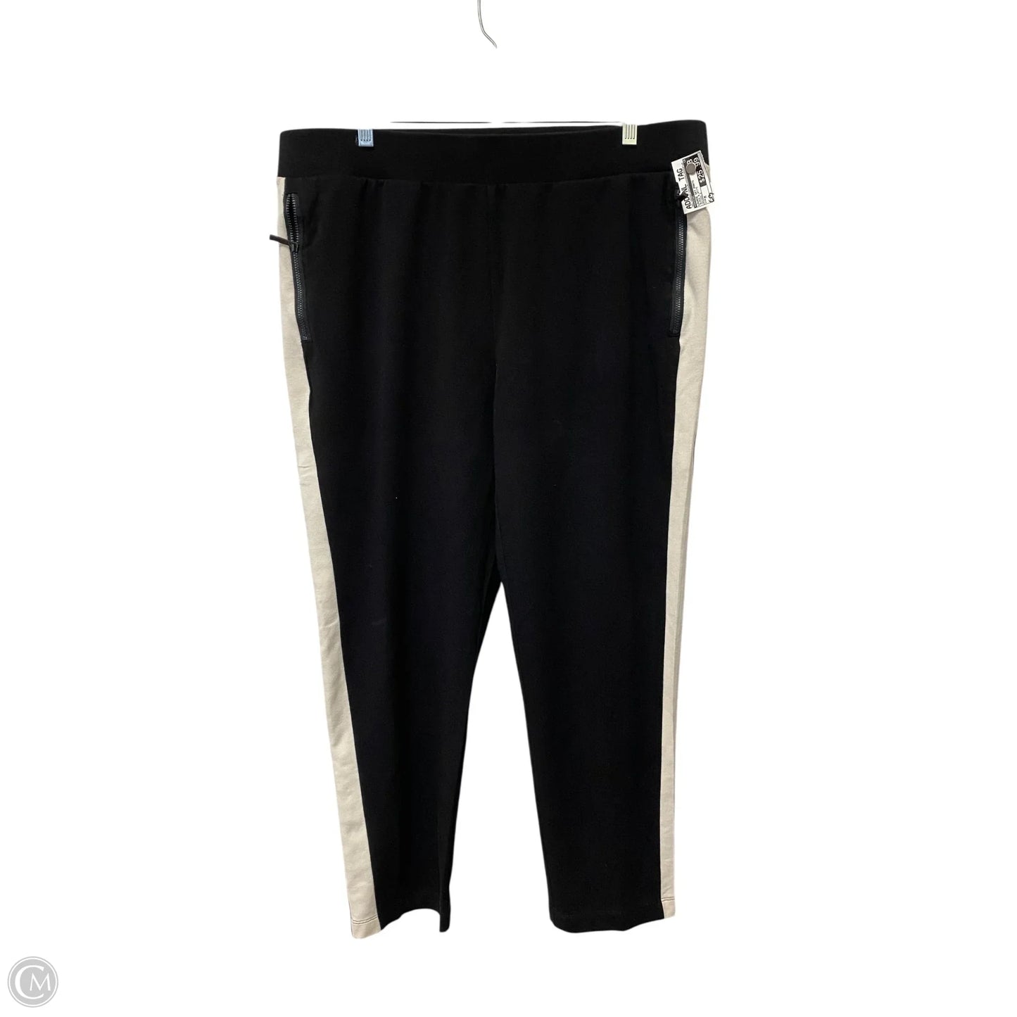 Lounge Set Pants By Chicos In Black & White, Size: M