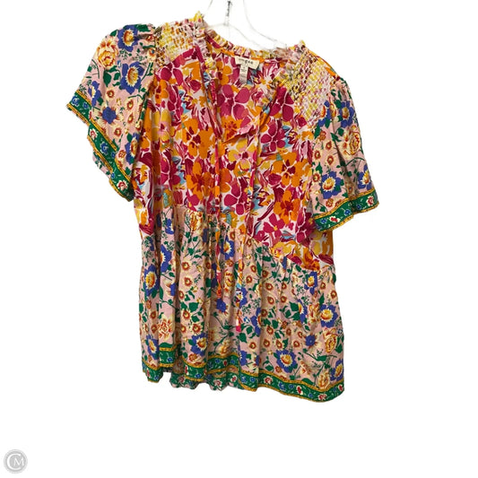Top Short Sleeve By Umgee In Multi-colored, Size: S