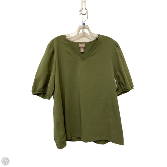 Top Short Sleeve By Chicos In Green, Size: Xl