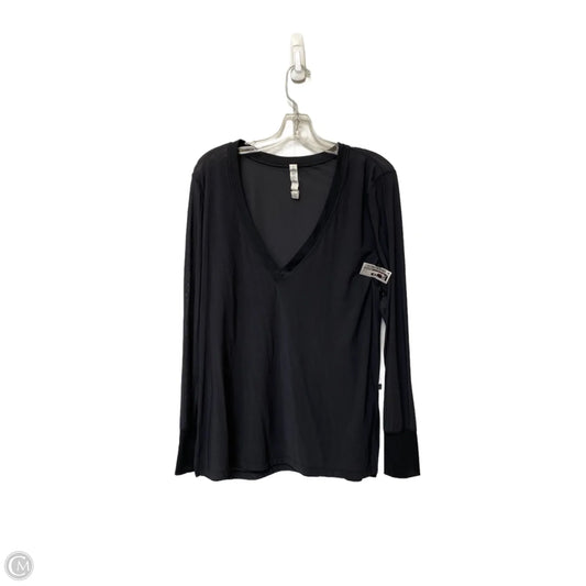 Athletic Top Long Sleeve Collar By Lululemon In Black, Size: 6