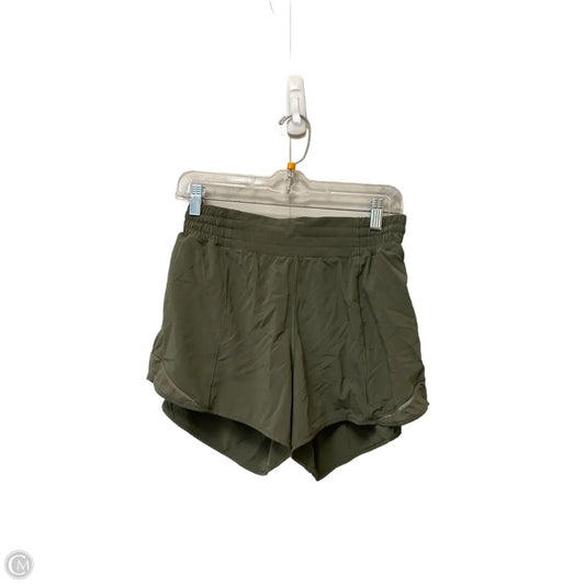 Athletic Shorts By Lululemon In Green, Size: 8
