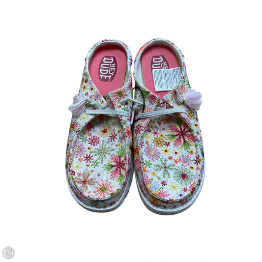 Shoes Flats By Hey Dude In Floral Print, Size: 10