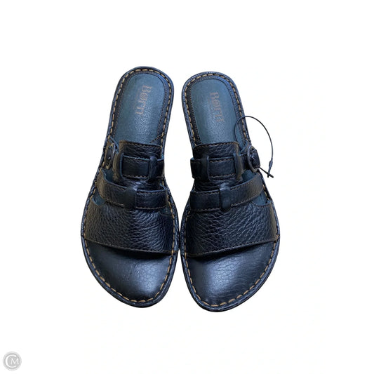 Sandals Heels Kitten By Born In Black, Size: 8