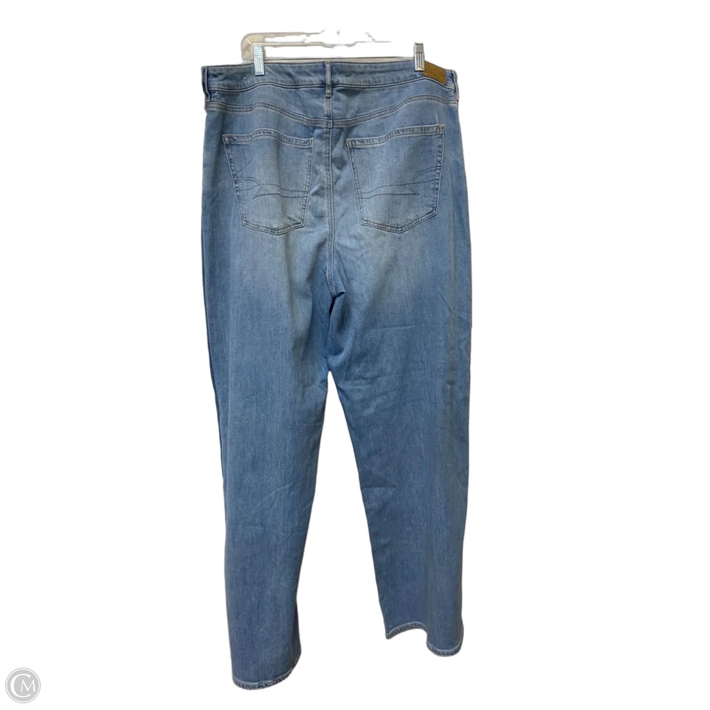 Jeans Wide Leg By American Eagle In Blue Denim, Size: 18