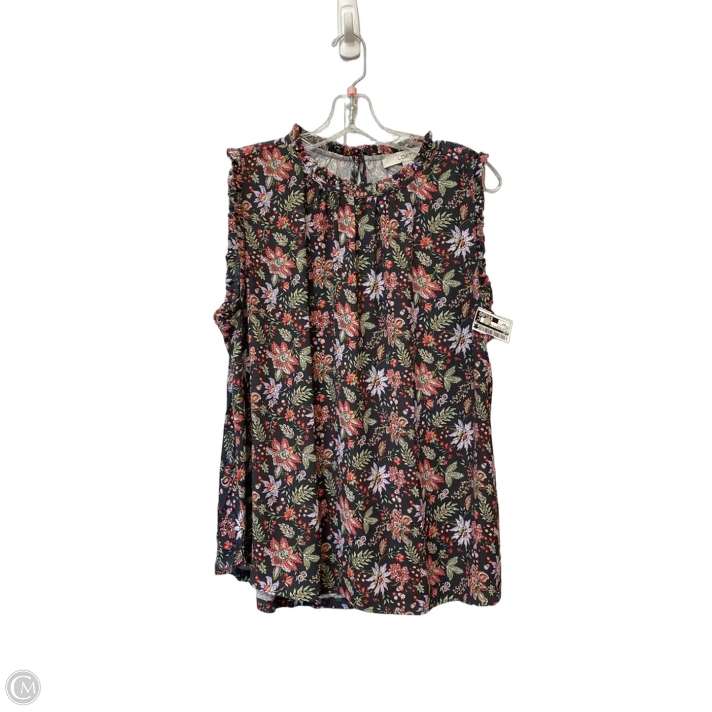 Top Sleeveless Basic By Loft In Floral Print, Size: Xlp