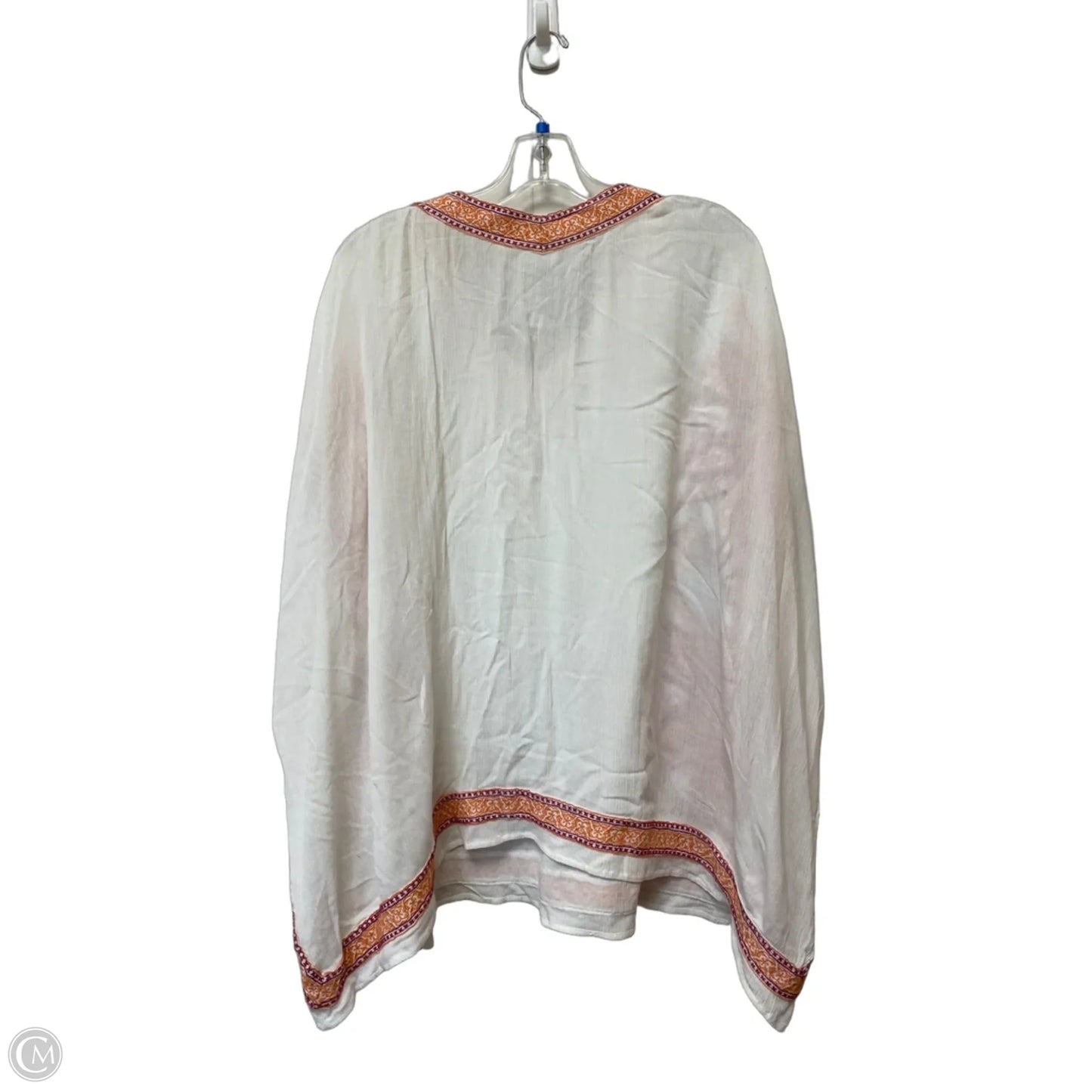 Top Sleeveless By Chicos In Red & White, Size: S