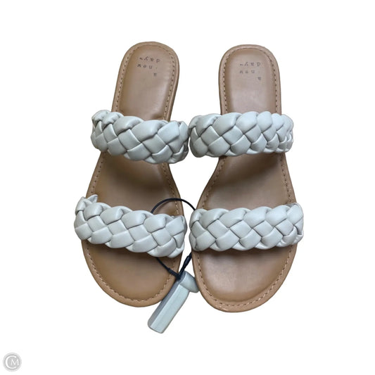 Sandals Flats By A New Day In Cream, Size: 7