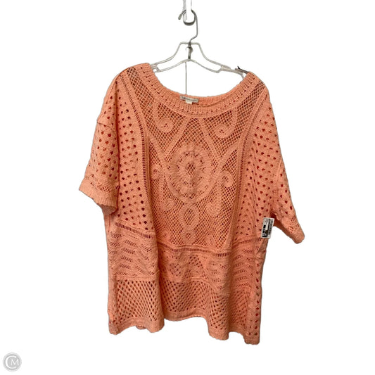 Top Short Sleeve By Cato In Orange, Size: Xxl