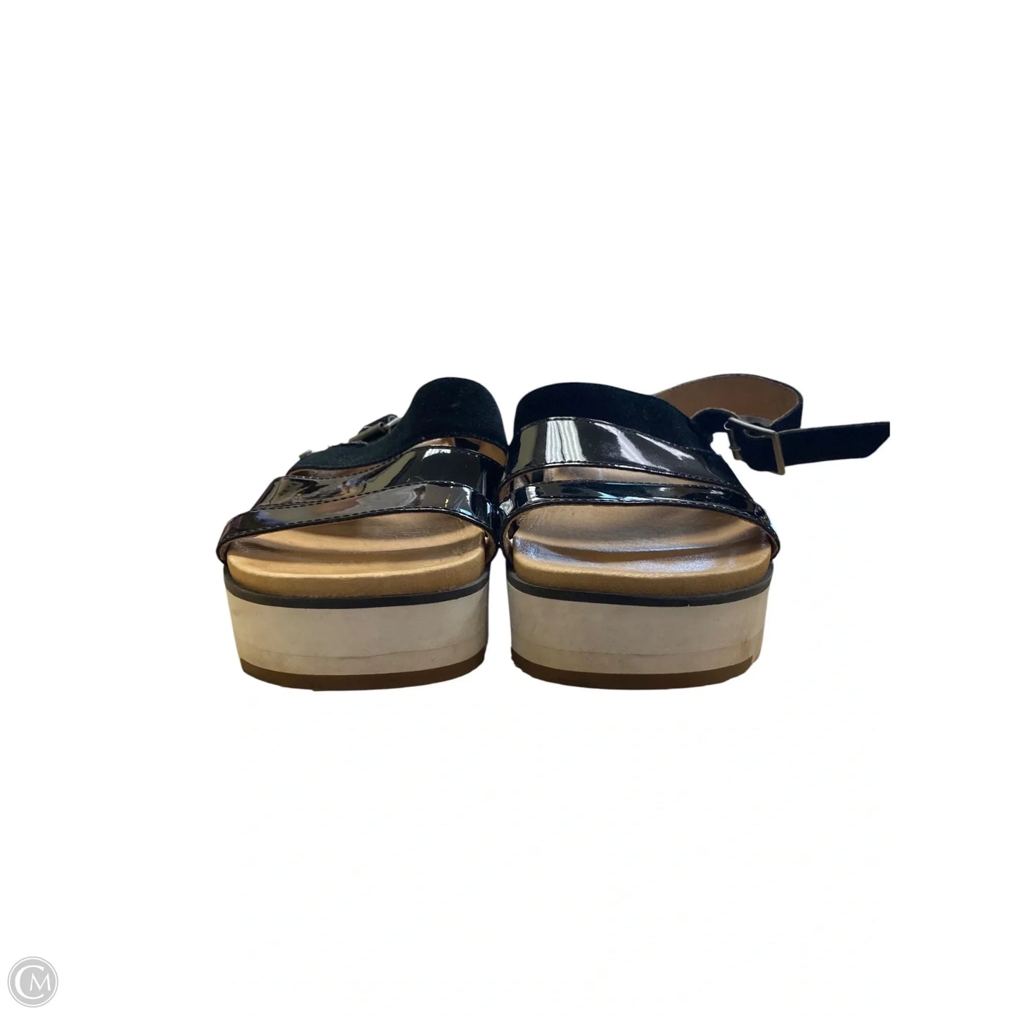 Sandals Designer By Ugg In Black & Brown, Size: 9.5
