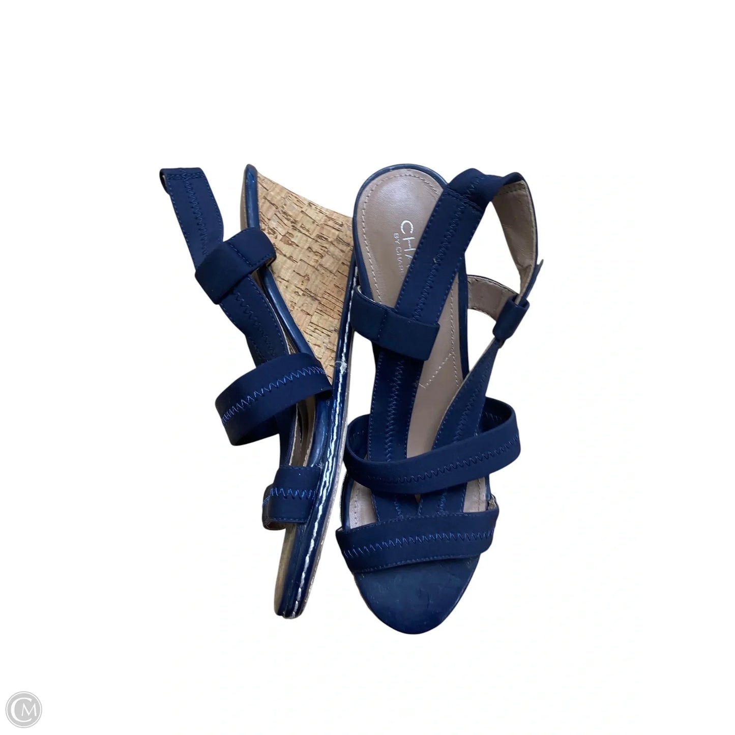 Sandals Heels Wedge By Charles By Charles David In Blue, Size: 7.5