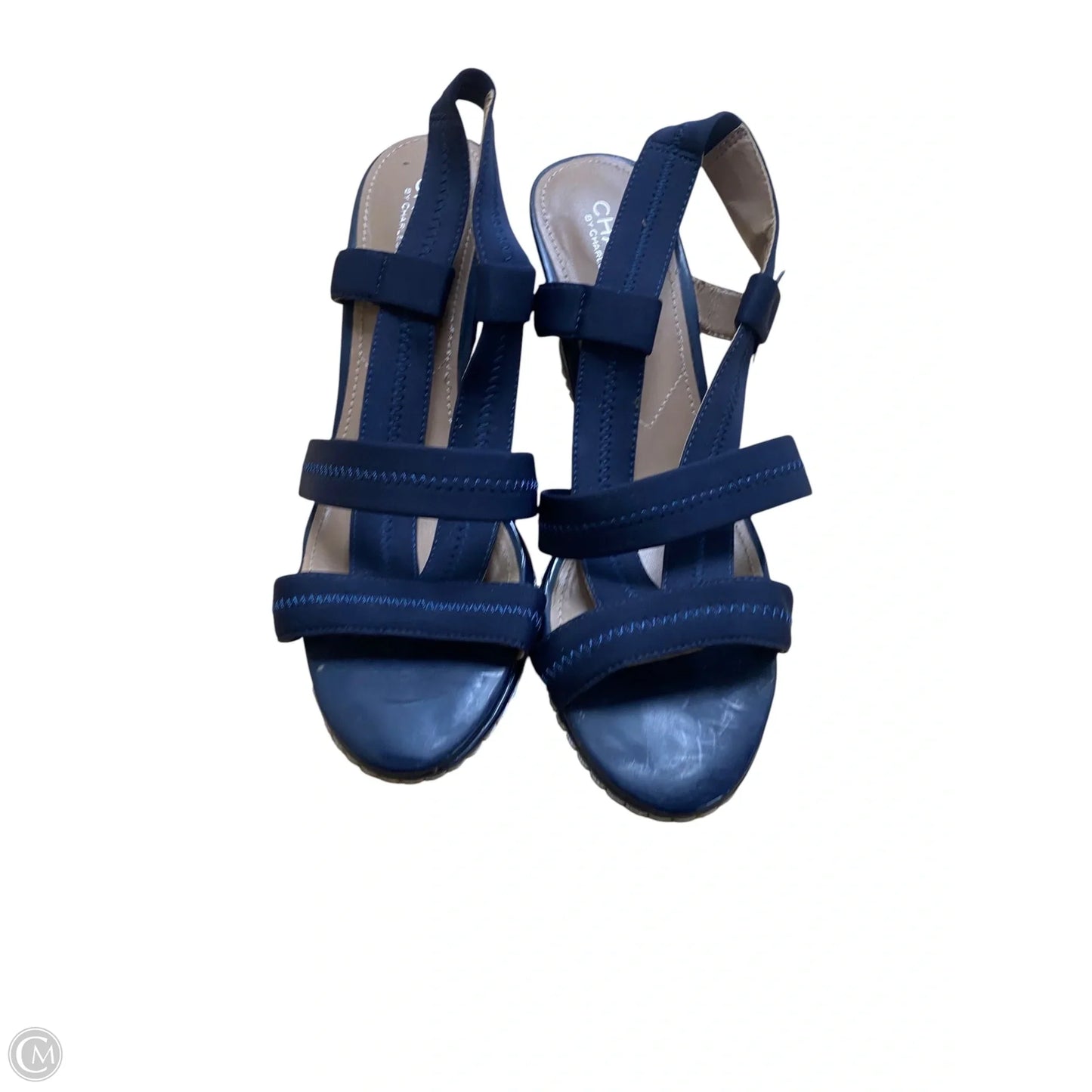 Sandals Heels Wedge By Charles By Charles David In Blue, Size: 7.5
