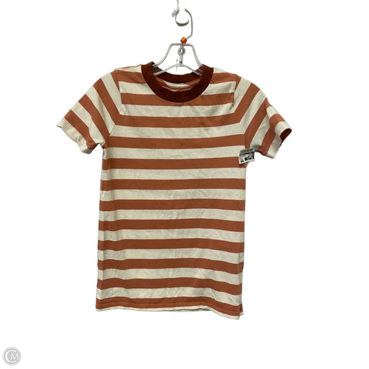 Top Short Sleeve Basic By Madewell In Striped Pattern, Size: Xxs