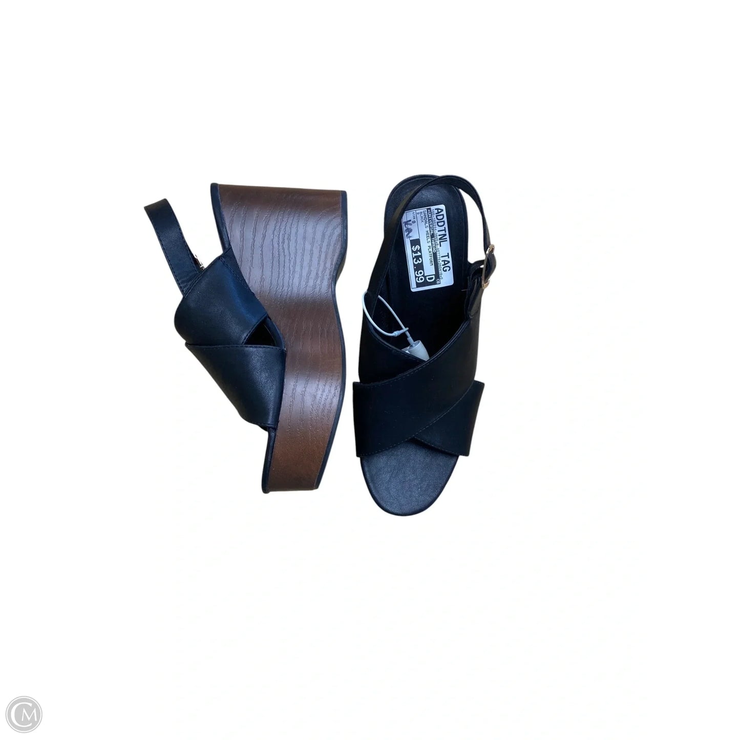Sandals Heels Platform By Universal Thread In Black, Size: 9
