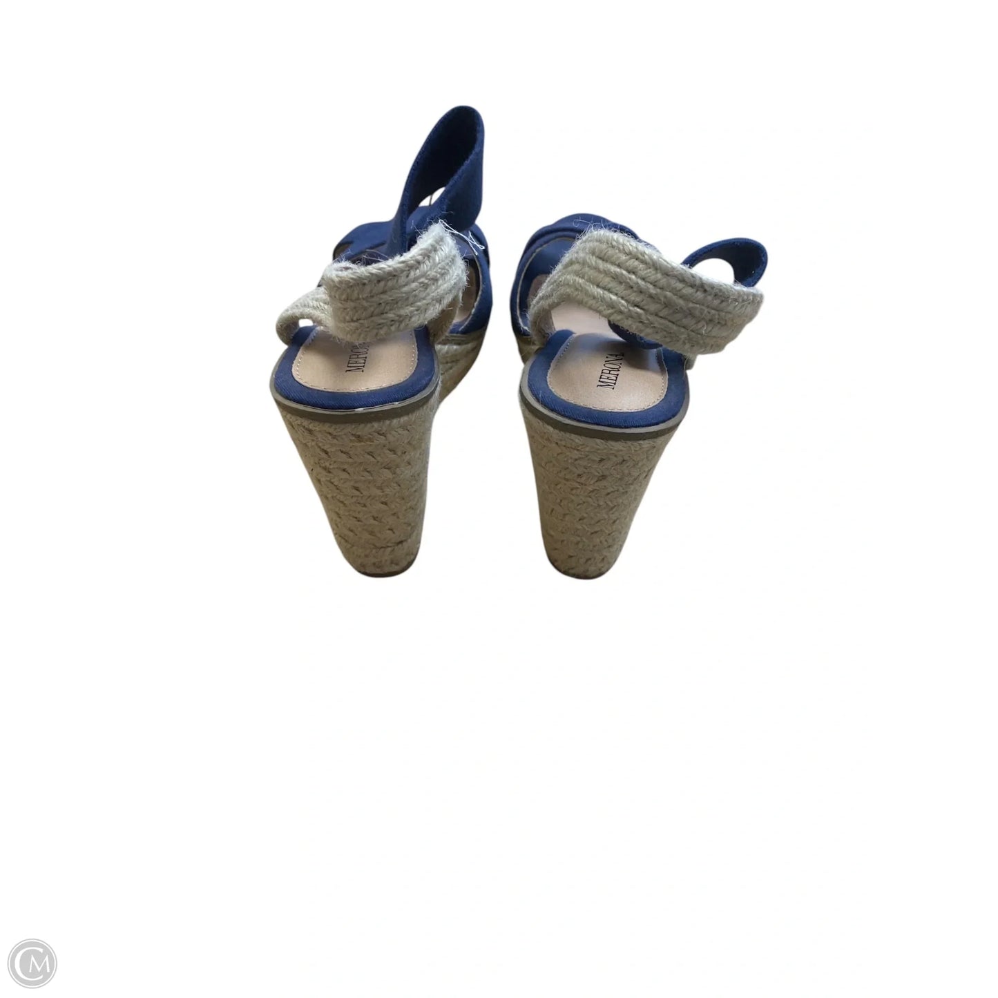 Sandals Heels Wedge By Merona In Blue, Size: 9