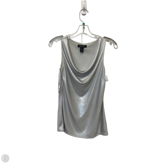 Top Sleeveless Basic By White House Black Market In Silver, Size: Xs