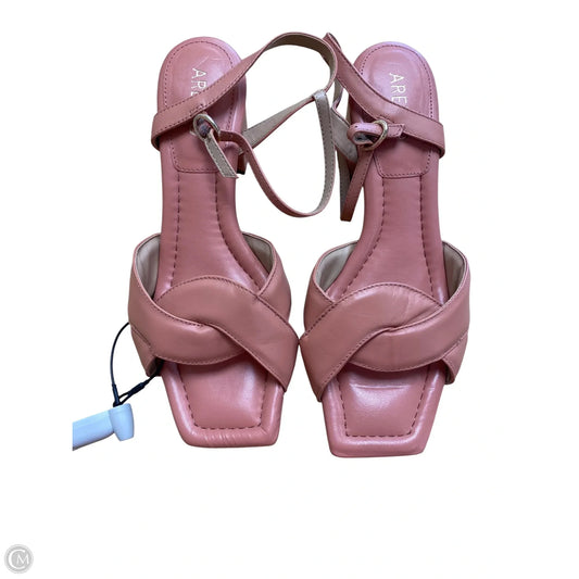 Sandals Heels Block By Cme In Pink, Size: 7.5