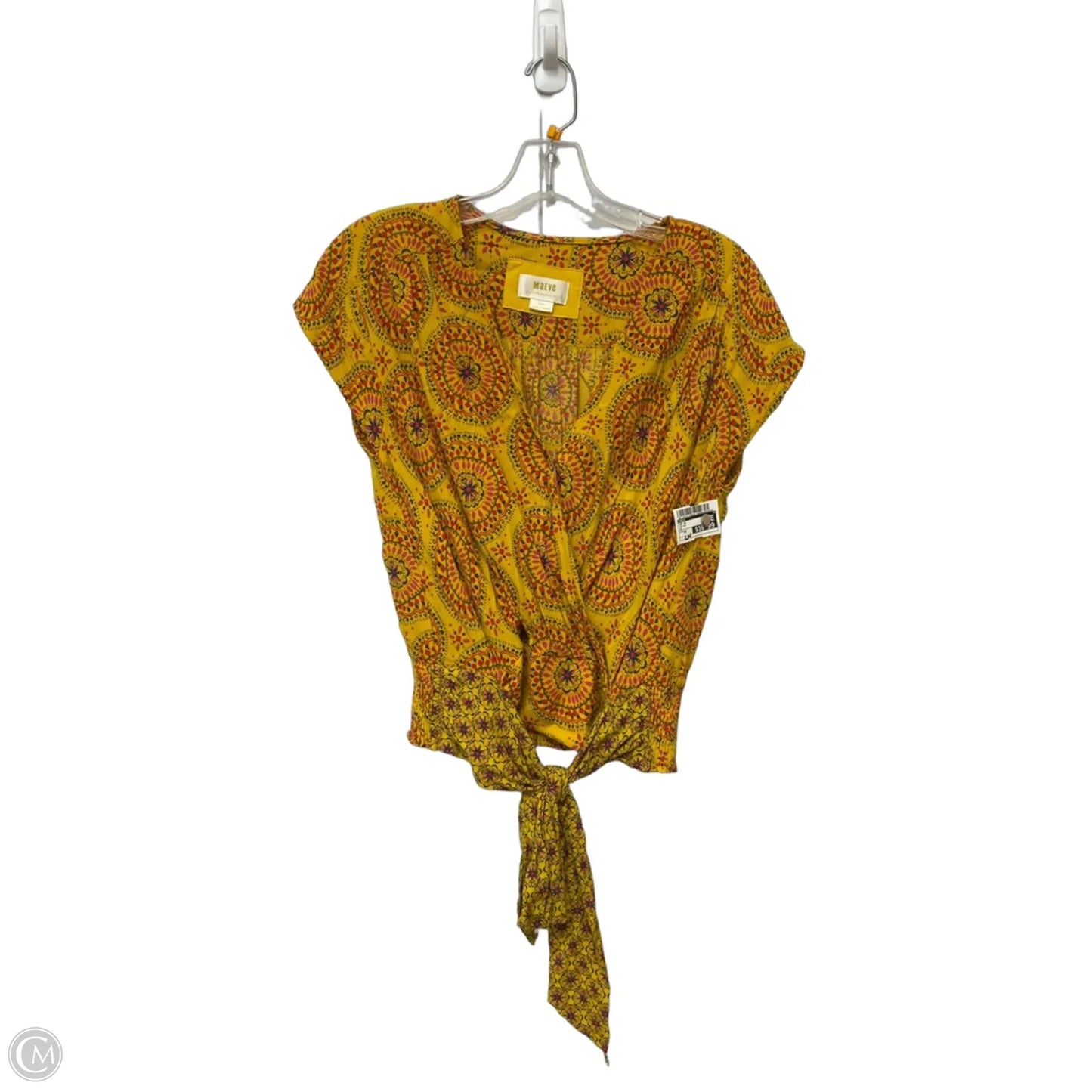 Top Short Sleeve By Maeve In Yellow, Size: Xs