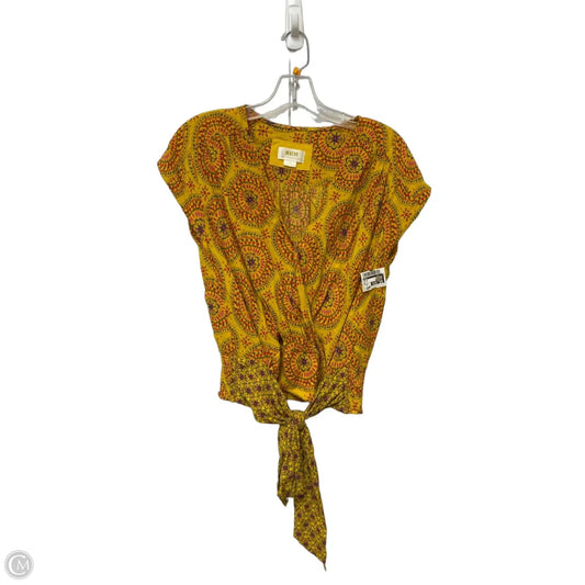 Top Short Sleeve By Maeve In Yellow, Size: Xs