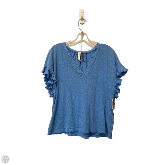 Top Short Sleeve Basic By Pilcro In Blue, Size: S