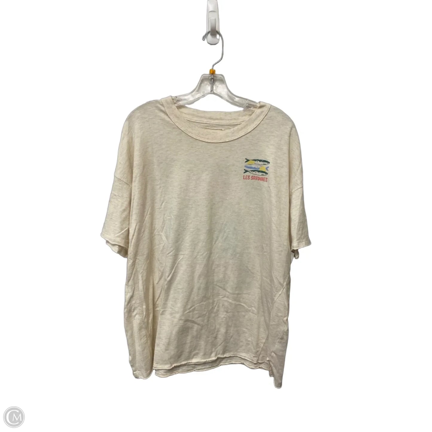 Top Short Sleeve Basic By Aerie In Cream, Size: L