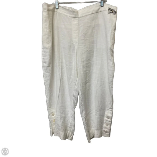 Pants Linen By Chicos In White, Size: L