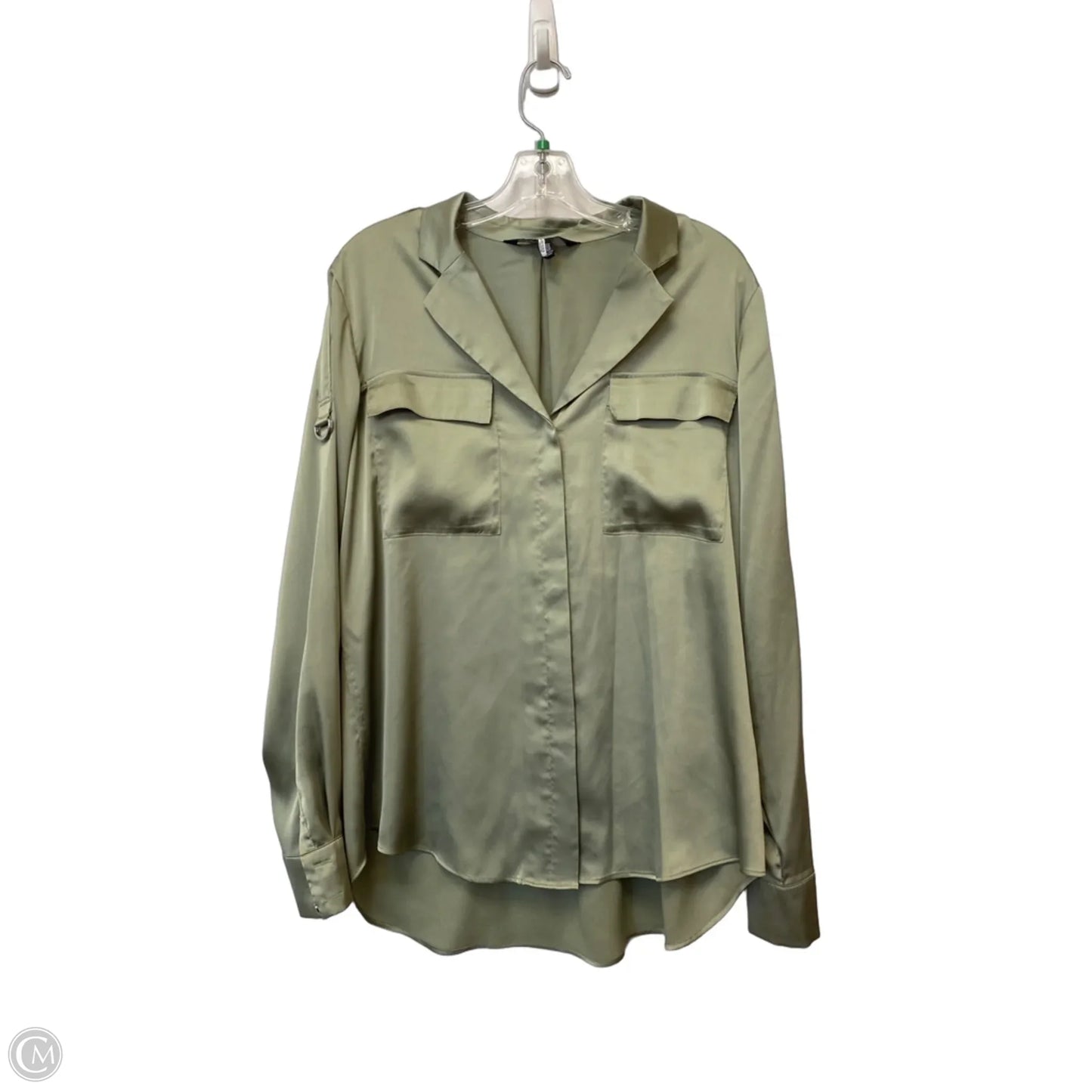 Top Long Sleeve By White House Black Market In Green, Size: L
