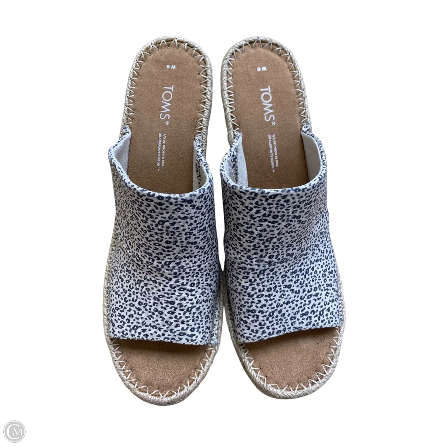 Sandals Heels Wedge By Toms In Animal Print, Size: 6
