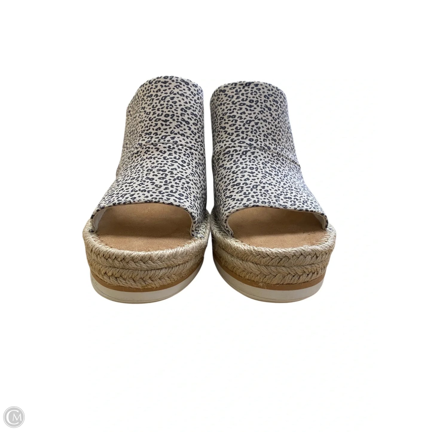 Sandals Heels Wedge By Toms In Animal Print, Size: 6